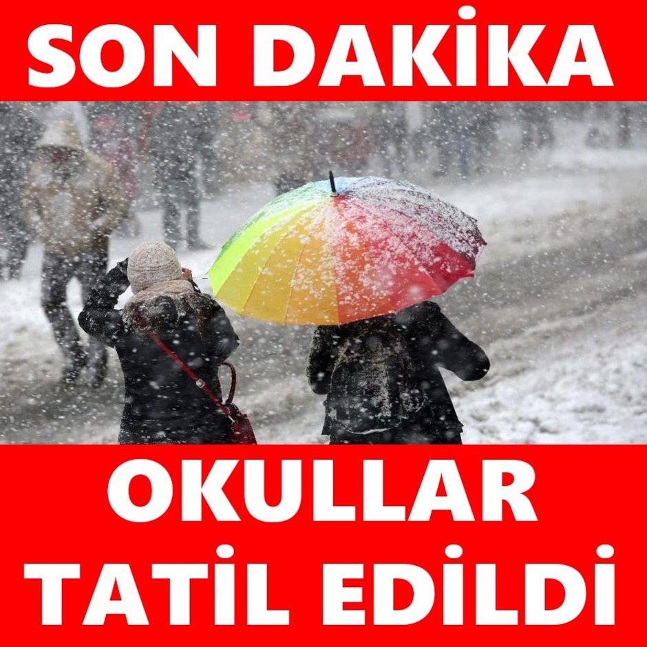 Okullar tatil mi? Kar ve rüzgar okulları tatil etti… 6 Şubat kar tatili olan iller!