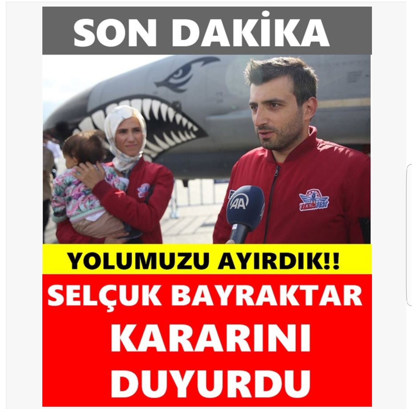 Selçuk Bayraktar kararını böyle duyurdu