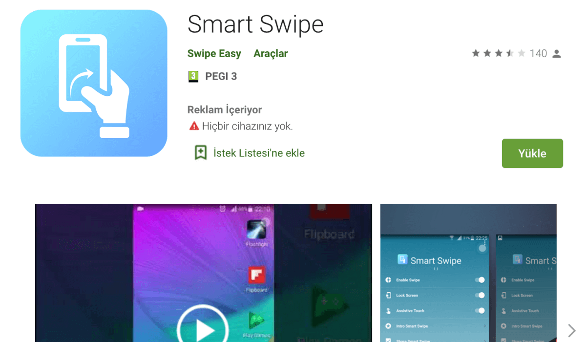 SmartSwipe Tarzı Kullanım Kolaştırıcı Uygulamalar