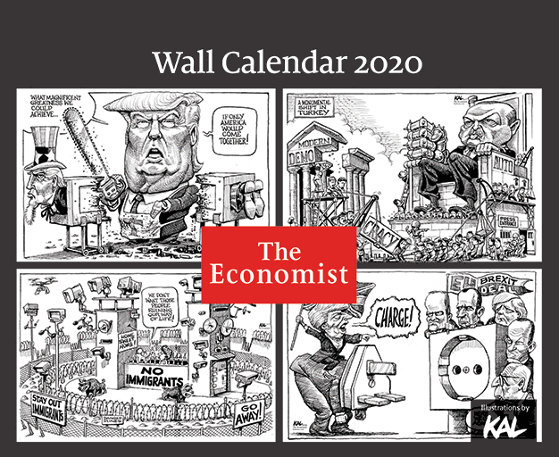 The Economist 2020 Wall Calendar ekşi up
