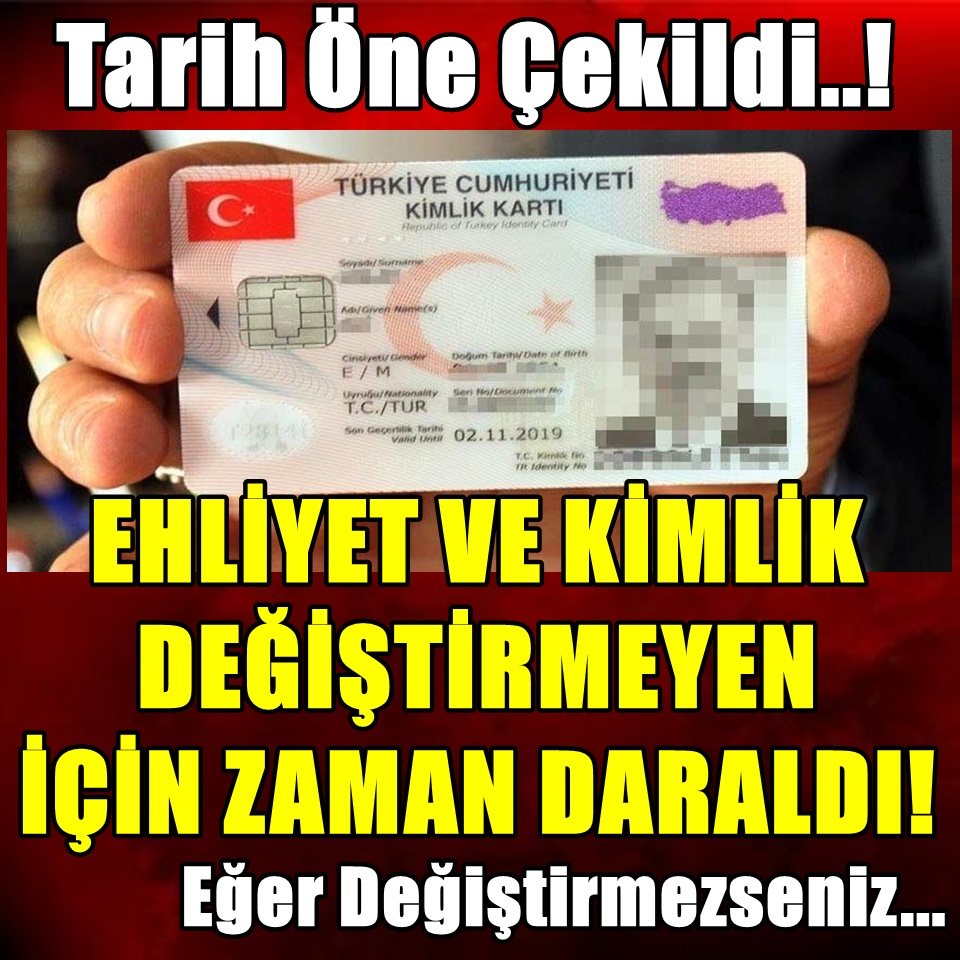 Kimlik ve Ehliyet Değiştirmeyenler İçin Kötü Haber