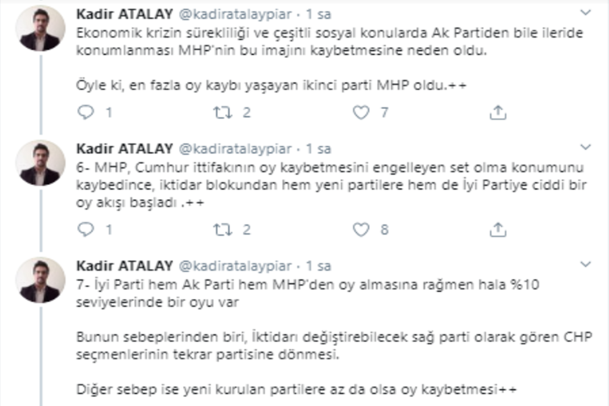 En fazla oy kaybı yaşayan ikinci parti MHP oldu