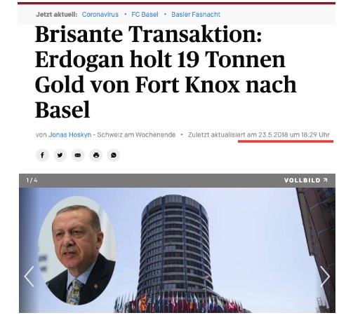Haber, Merkez Bankasının altın rezervleriyle ilgili