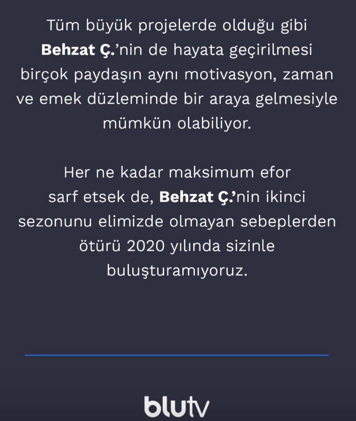 Behzat Ç. Resmen Bitti